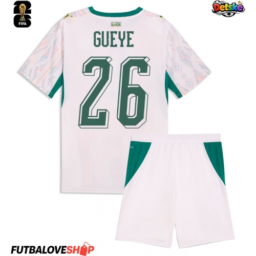 Dres Senegal Pape Gueye #26 Domáci pre deti MS 2026 Krátky Rukáv (+ trenírky)